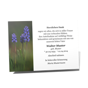 Trauerdanksagungskarte Blumen 2372